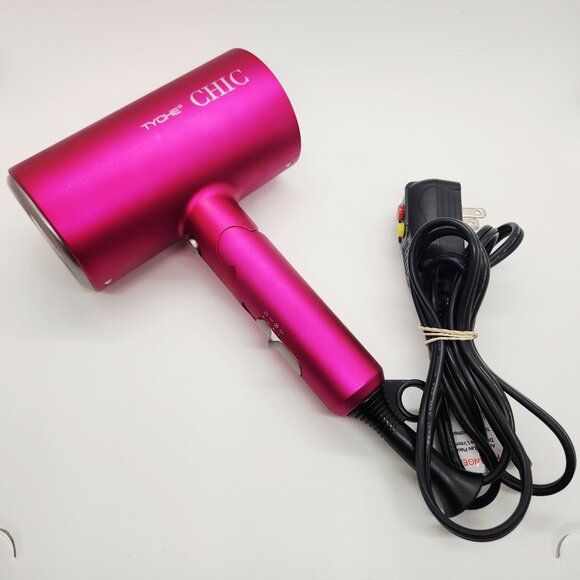 TYCHE Chic Hair Dryer Frizz-Fighting Fast Drying Pink with Cool Blast #HDCI02 - Picture 1 of 9